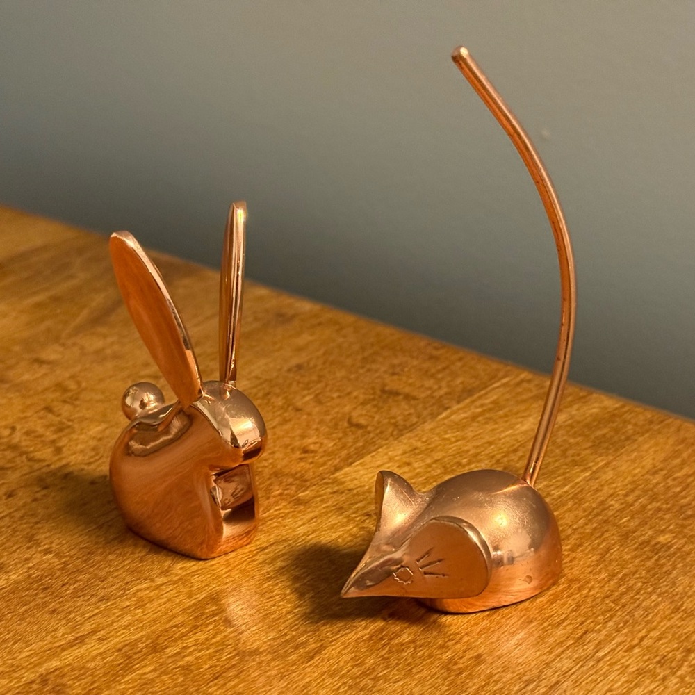 Anthropologie Mouse Ring Holder/Accent & Umbra Rabbit Ring Holder/Accent